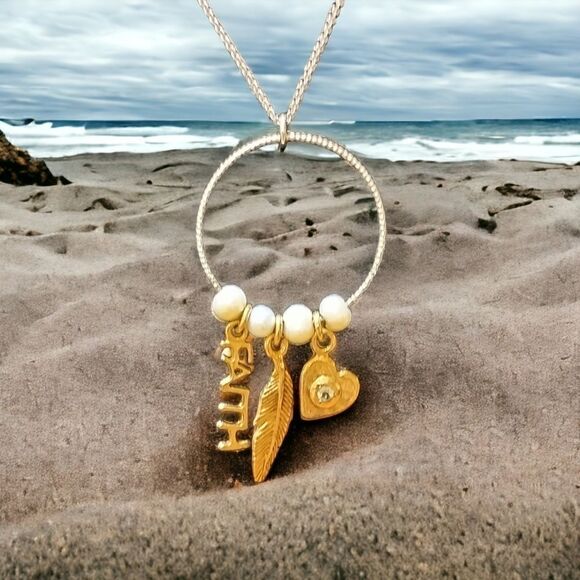 PASSAGE TO ISREAL STERLING SILVER PENDANT 925 by GOLD PLATED CHARMS Isreal - Picture 3 of 12